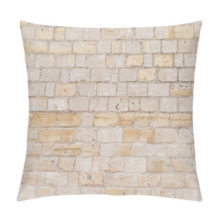 Personality  Gray Decorative Uneven Cracked Stone Wall Surface With Cement. Pillow Covers