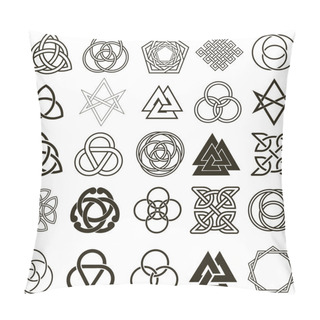 Personality  Set Of Symbols Icons Vector. Tattoo Design Set. Pillow Covers
