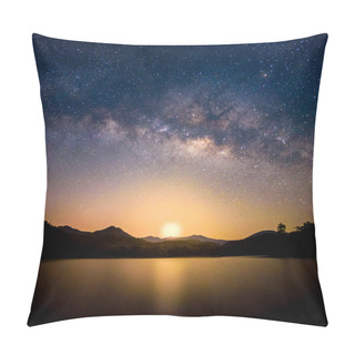 Personality  Beautiful Landscape Mountains And Lake In The Night With Milky Way Pillow Covers