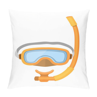 Personality  Diver Mask Vector Isolated On White Pillow Covers