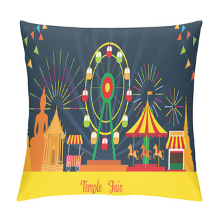 Personality  Thai Temple Fair, Night Scene Pillow Covers
