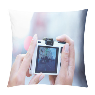 Personality  Nice Woman Making Photo Pillow Covers