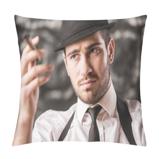Personality  Gangster. Pillow Covers