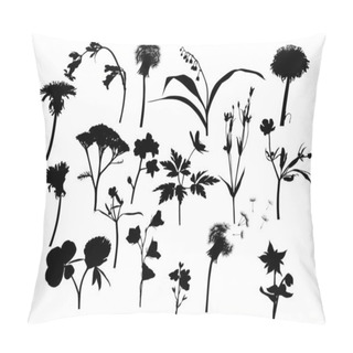 Personality  Wild Flowers Silhouettes Collection Pillow Covers
