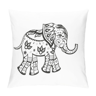 Personality  Elephant In The Festive Patterns Pillow Covers