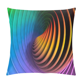 Personality  Colorful Swirl Pattern.Abstract Geometric And Twirl Backound.3d Illustration  Pillow Covers