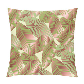 Personality  Elegant Gold Exotic Leaves Seamless Pattern  Pillow Covers