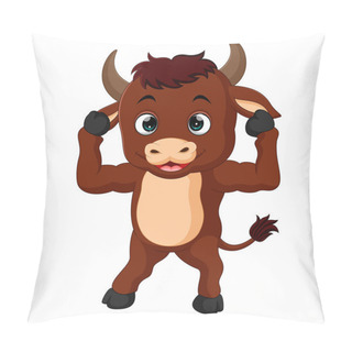 Personality  Cute Bull Cartoon Pillow Covers
