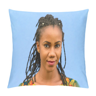 Personality  Pretty Friendly Young African American Woman Pillow Covers