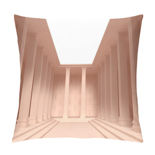 Personality  Pink Interior With Columns Pillow Covers