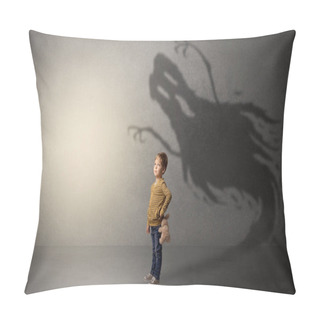 Personality  Scary Ghost Shadow Behind Kid Pillow Covers
