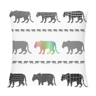Personality  Female Lion Silhouettes Pillow Covers