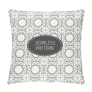 Personality  Geometric Line Monochrome Lattice Seamless Arabic Pattern. Islamic Oriental Style. Wrapping Paper. Scrapbook Paper. Tiling. White Vector Illustration. Moroccan Background. Swatches. Graphic Texture. Pillow Covers