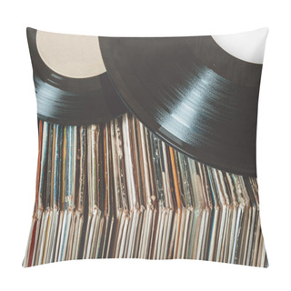 Personality  Old Vinyl Records Pillow Covers