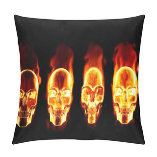Personality  Burning Skulls Pillow Covers