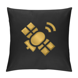 Personality  Antenna Gold Plated Metalic Icon Or Logo Vector Pillow Covers