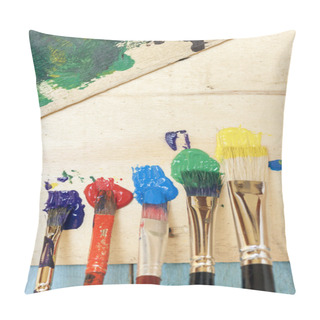 Personality  Paint And Paintbrushes Pillow Covers