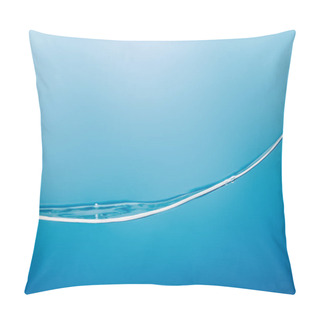 Personality  Smooth Transparent Pure Water Wave On Blue Background Pillow Covers