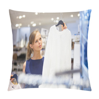 Personality  Female Shopper In A Clothing Store Pillow Covers