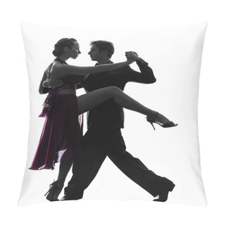 Personality  Couple Man Woman Ballroom Dancers Tangoing  Silhouette Pillow Covers