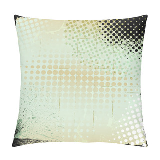 Personality  Abstract Art Of Grunge Halftone Background Pillow Covers