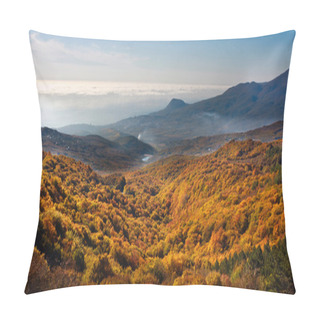 Personality  Mountain Autumn Landscape With Colorful Forest In Crimea Pillow Covers