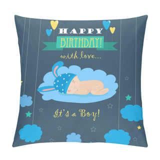 Personality  Baby Theme. It S A Boy Card Pillow Covers