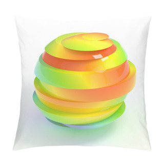 Personality  Sliced Colorful Ball 3D Render Pillow Covers
