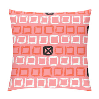 Personality  Geometric Pattern With Small Hand Painted Squares Pillow Covers