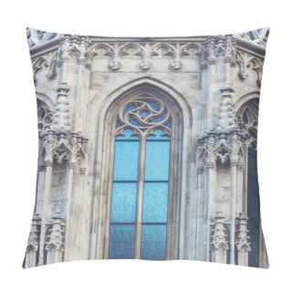 Personality  Ancient Window Glass Of The Catholic Church Pillow Covers