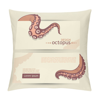 Personality  Octopus. Vector Template For Your Design Pillow Covers