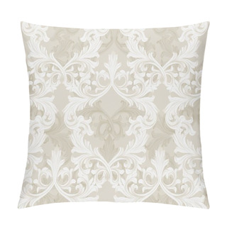 Personality  Damask Pattern Vector Illustration Handmade Ornament Decor. Baroque Background Textures Pillow Covers