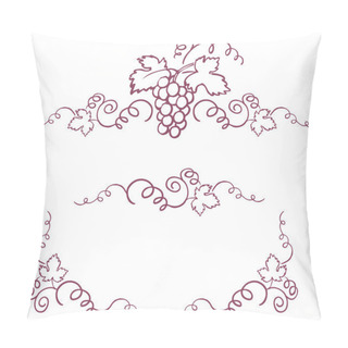 Personality  Grapes & Vine Frame Pillow Covers