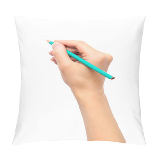 Personality  Woman's Hand Holding A Pencil Pillow Covers