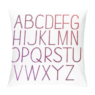 Personality  Watercolor Aquarelle Simply Thin Font Pillow Covers