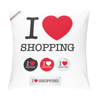Personality I Love Shopping Pillow Covers