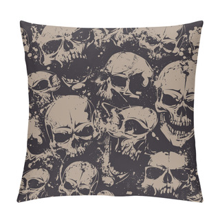 Personality Grunge Skulls Seamless Pillow Covers