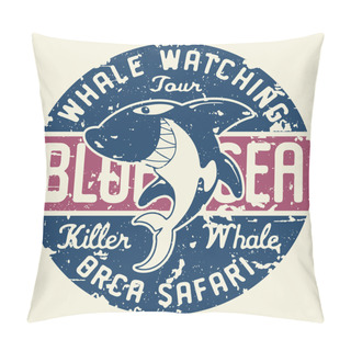 Personality  Killer Whale Badge Pillow Covers