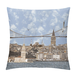 Personality  Picture Of Very Large Background Of Istanbul. Pillow Covers