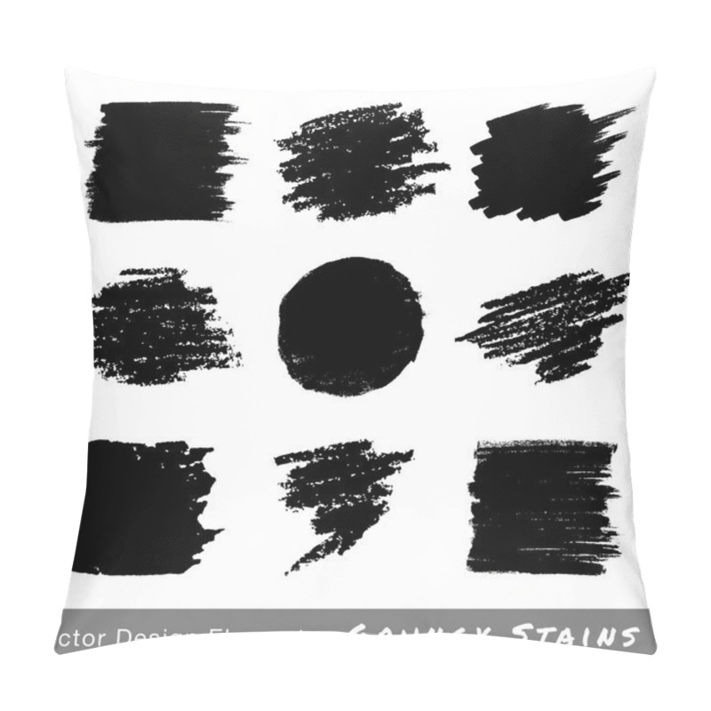 Personality  Set of Hand Drawn Grunge backgrounds. pillow covers