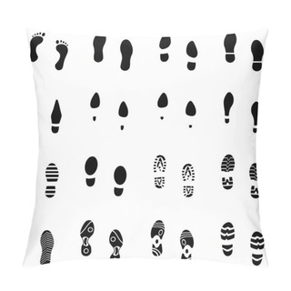 Personality  Set Of 16 Footprint Shoes Pillow Covers