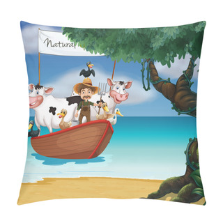 Personality  Farmer And Animals Pillow Covers