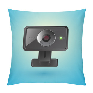 Personality  Realistic Webcam. Vector Illustration. Pillow Covers