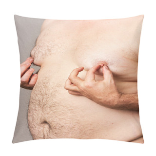 Personality  Fat Man At His Nipples Pillow Covers