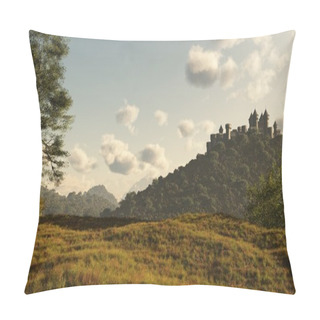 Personality  Distant Medieval Castle Pillow Covers