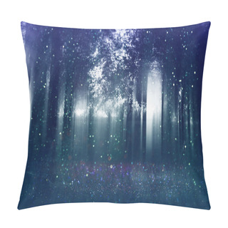 Personality  Abstract And Mysterious Background Of Blurred Forest Pillow Covers