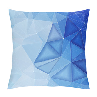 Personality  Blue Polygonal Abstract Backdrop Pillow Covers