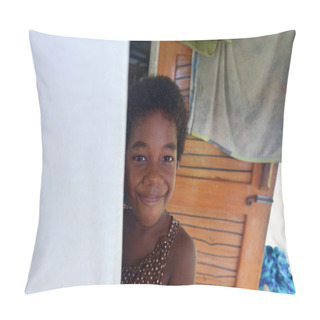 Personality  A Happy Young Fijian Girl  Pillow Covers