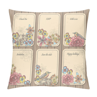 Personality  Vintage  Floral  Cards Collection Pillow Covers
