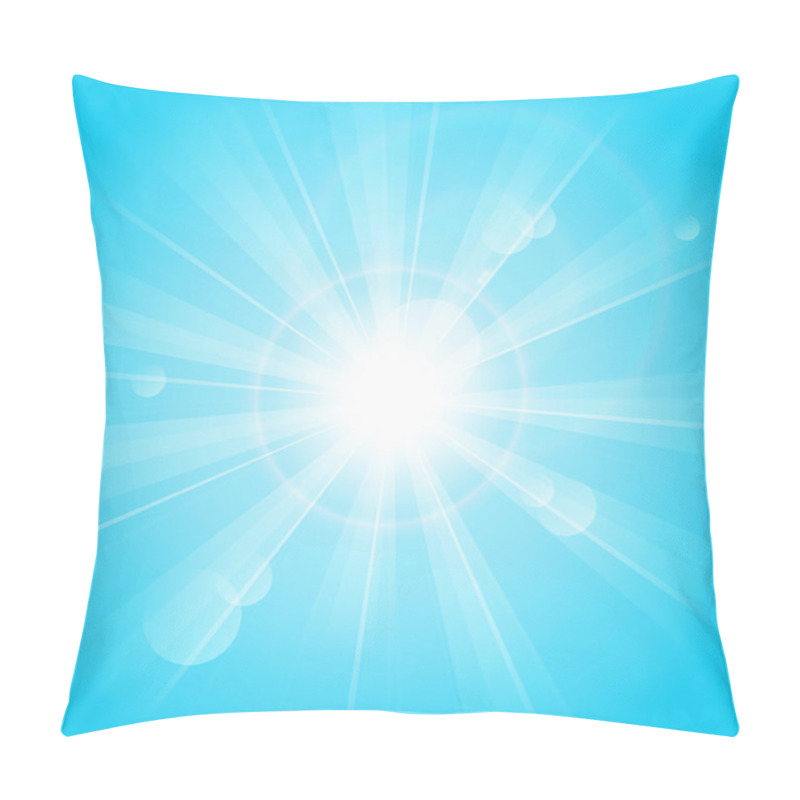 Personality  Sunny rays blue pillow covers